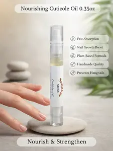 Sandbar SUDS Nourishing Cuticle Oil - .35oz | Fast-Absorbing Nail Growth & Strength Treatment | With Sweet Almond, Avocado & Castor Oil | Softens Dry Cuticles & Prevents Hangnails | Plant-Based & Handmade