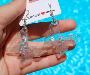 Butterfly Sequin Dangle Earrings: Symbolic Jewelry