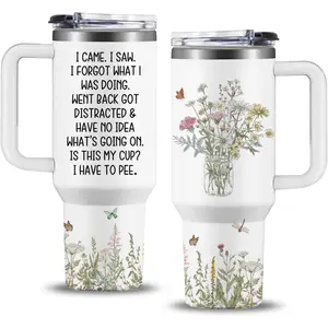 Funny Birthday Gifts for Women - I Came I Saw I Forgot Tumbler 40oz Gag Gifts Funny Adult Drinking Cups for Older Elderly Women Senior Citizen Birthday Gifts