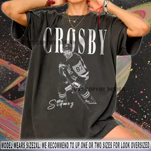Vintage Sidney Crosby Unisex Shirt for Men and Women 90s Hockey Player Tee