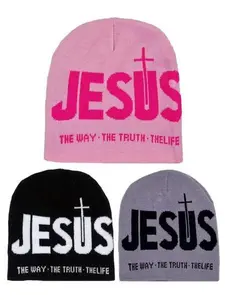 Unisex Beanie Hat Y2K Heart & Cross Design, Trendy Knit Winter Beanie for Men Women, Soft Stretch Warm Skull Cap Streetwear Fashion, Cold Weather Essential for Skiing, Skateboarding, Travel & Daily Outdoor Wear