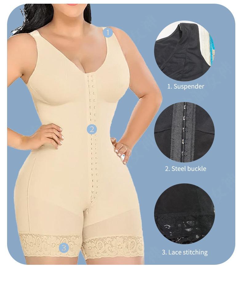 Fajas Colombianas Shapewear for Women Tummy Control Full Shapewear Butt Lifter with Zipper Crotch