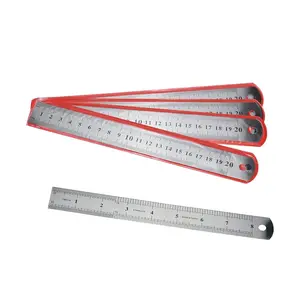 5 count 8 Inch Stainless Steel Ruler,Inch/Metric Graduations Ruler, mm Metal Rulers 20cm
