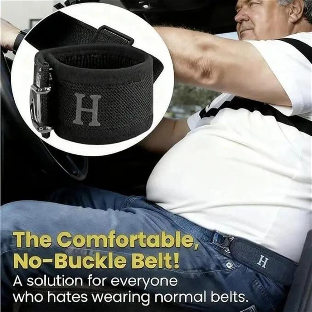 Buckleless Belt Hook, Tactical Metal Hook Elastic Belt - Unisex Buckle-Less Invisible Waist Belt for Work, EDC, Outdoor Adventures, Soft Adjustable Side, 2PCS Gift for Men & Women, Perfect Valentine's Day Gift Elastic Belt (Unisex)surprise gift