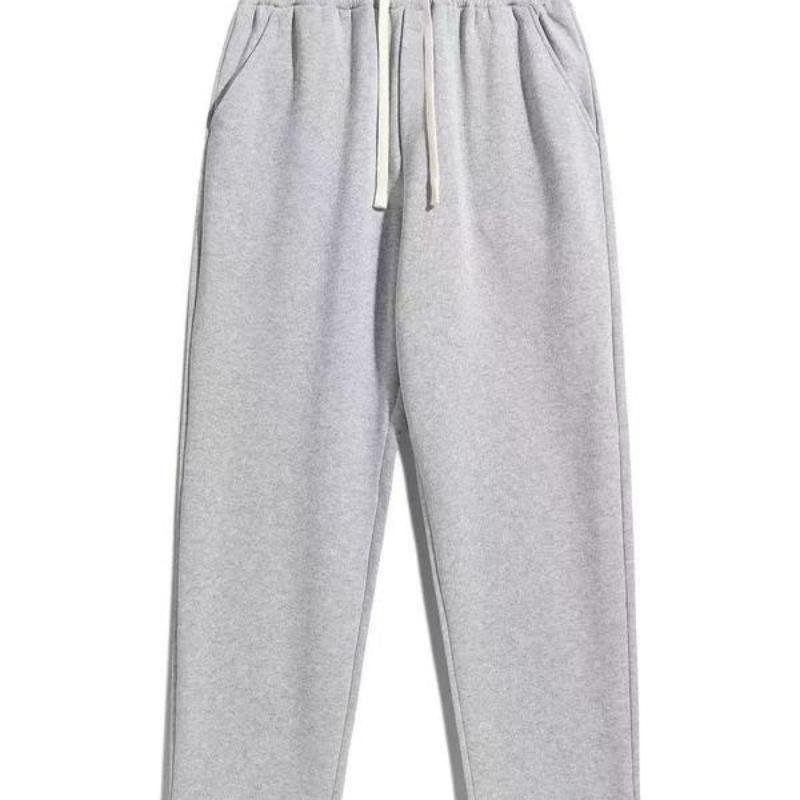 Men's Solid Fashion Sweatpants, Versatile Year Round Wear, Ideal for Autumn and Winter Wide Leg Straight Pants Casual Street Dance Pants Comfortable Winter Home Pants Plus Size Casual Sports Pants with Rivet Design Fashionable and Versatile