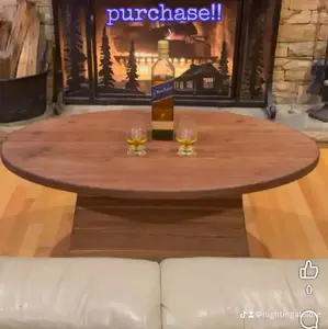 Black Walnut One of a Kind Custom Designed Coffee Table