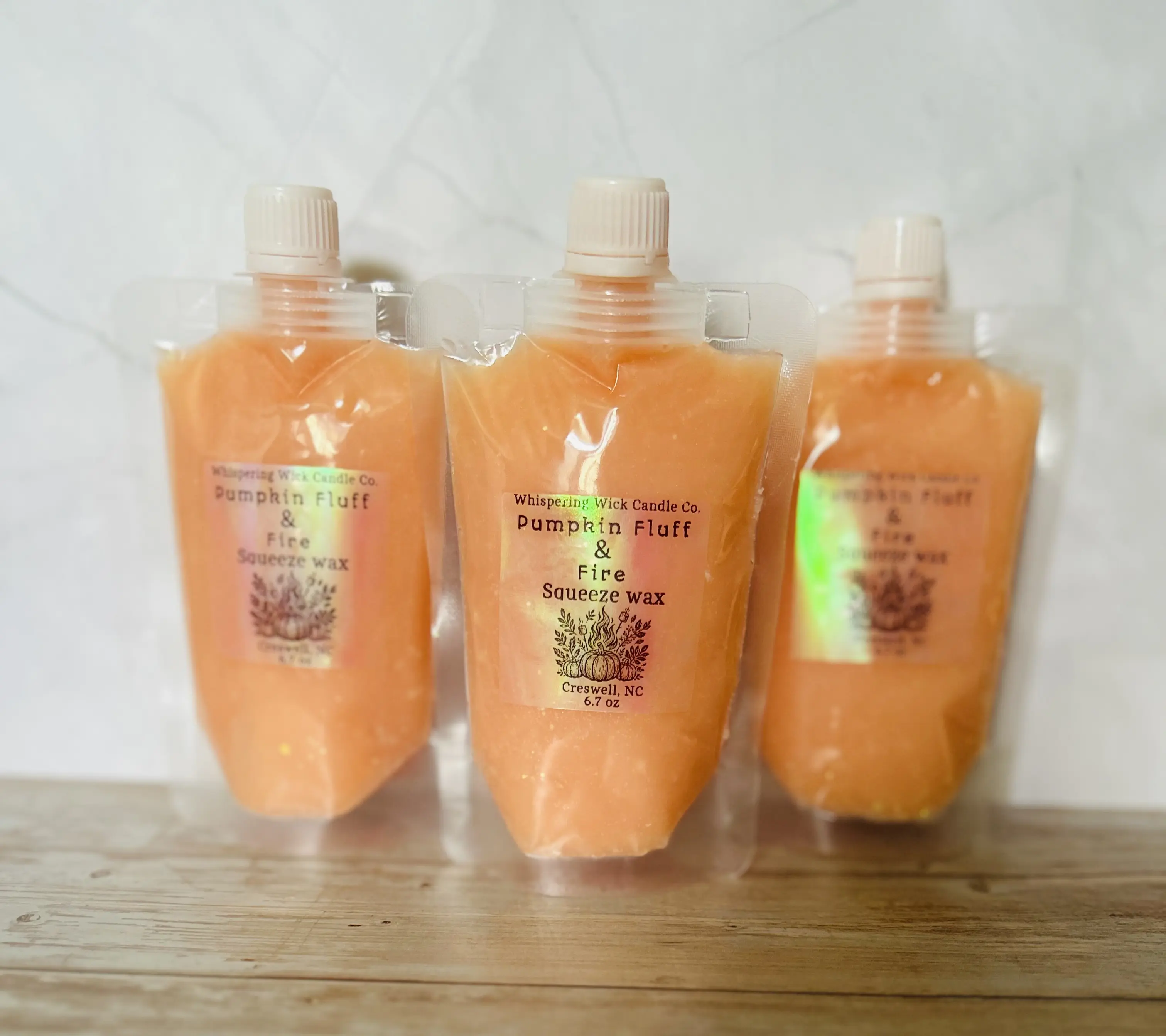 Pumpkin Fluff & Fire Squeeze Wax | Highly Fragranced | 6.7oz Soy wax