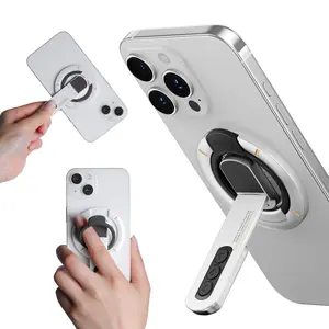 2025 new double-sided magnetic mobile phone ring buckle bracket magsafe strong magnetic 360 ° rotating folding