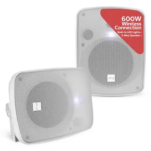 Bluetooth Waterproof Speakers 600W Marine Grade White