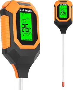 4-in-1 Soil  Meter Digital PH Meter/Soil / Temperature/Sunlight Intensity, Backlight LCD Display, Soil Test Meter for Garden, Lawn,  Care, Farm and Indoor Outdoor
