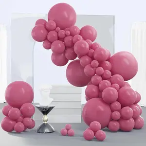 PartyWoo Mauve Balloons 140pcs Different Sizes of 18 12 10 5 Inch Dusty Pink Rose Blush Boho Netural Balloon Arch Kit Garland for Baby Shower Wedding Engagement Birthday Party Decorations Pink-F02
