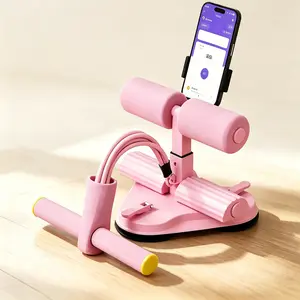 Portable Sit-Up Trainer with Dual Foot Straps & Resistance Bands - Compact Abdominal Exercise Equipment for Home Core Muscle Workouts Waist Twisting Ab