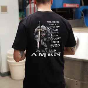 The Devil Saw Me With My Head Down Amen T-shirt, Christian Unisex Tee
