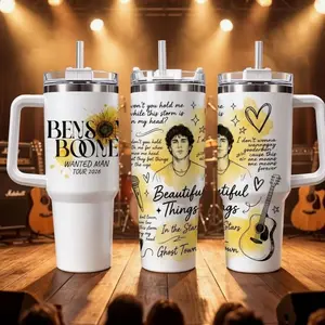 Wanted Man Tour 2026 Tumbler – BB Merch, Ghost Town, Music Lover Drinkware