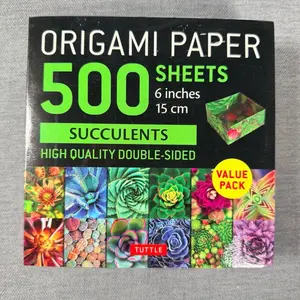 Origami Paper 500 Sheets Succulents 6" (15 CM): Tuttle Origami Paper: Double-Sided Origami Sheets with 12 Different Photographs (Instructions for 6 Pro (Tuttle Specials)