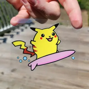 Surfing Pika Transfer Sticker | Vinyl waterproof sticker | Gift for Game lovers