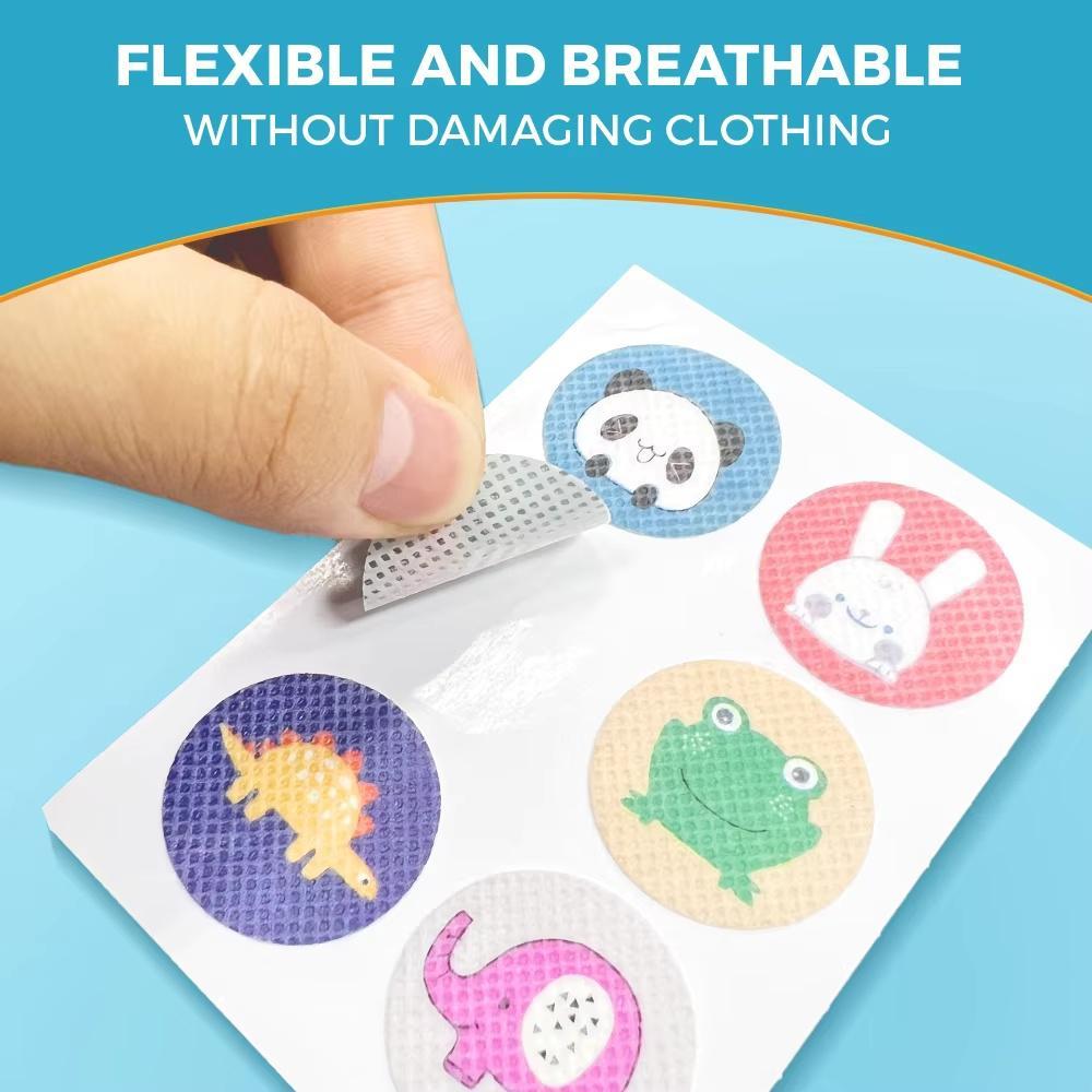 Natural Bug Repellent Stickers - with Essential Oils for Family & Kids, Cute Animal Shapes, DEET-Free Plant-Based Protection for Camping, Travel & Outdoor Activities