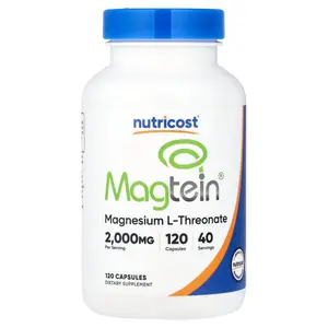Nutricost Magtein®, Magnesium L-Threonate, 120 Capsules (666 mg per Capsule)