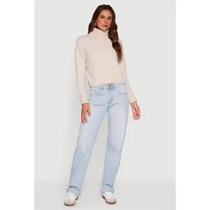 Almost Famous Brushed Knit Cropped Turtleneck Sweater