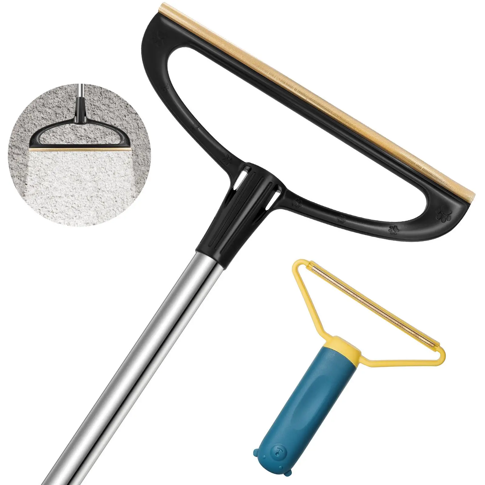 Adjustable Pet Hair Removal Tool Set, 2 Counts Pet Hair Removal Tool, Pet Hair Remover, Dog & Cat Grooming Supplies, Dog & Cat Accessories