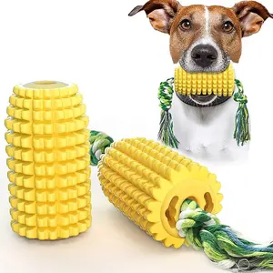 3Pcs Dog Chew Toys For Aggressive Chewers, Tough Durable Squeaky Interactive Dog Toys, Puppy Teeth Chew Corn Stick Toy For Small Large Breed