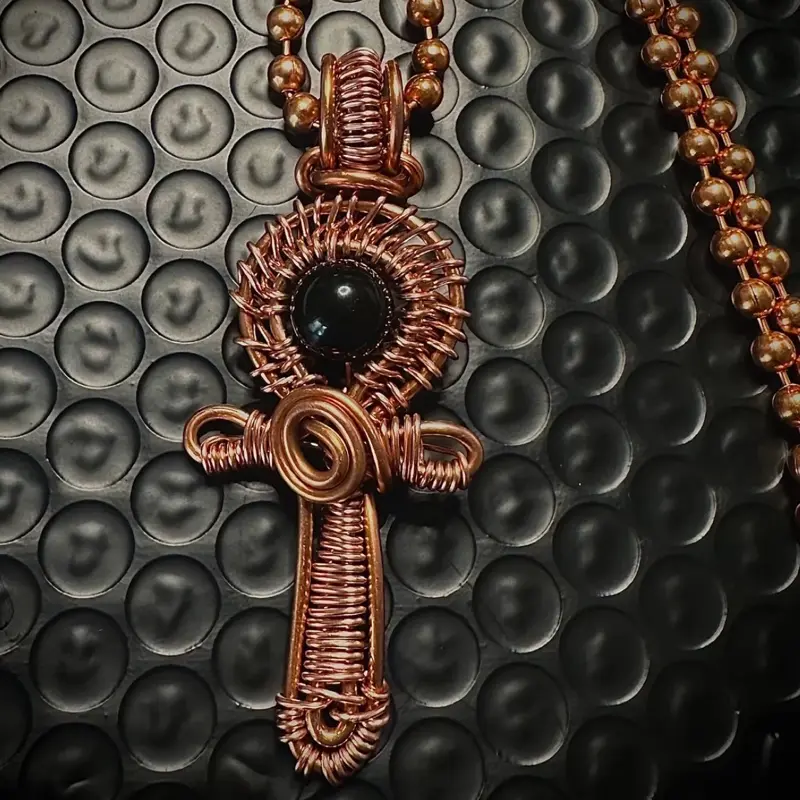 Juma Copper King Small Copper Ankh 24” Necklace