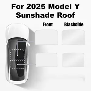 For Tesla Model 3 (2017-2026) & Model Y (2020-2026) Roof Rack Sunshade - Foldable UV Blocking Canopy with Insulation + Compact Storage Bag