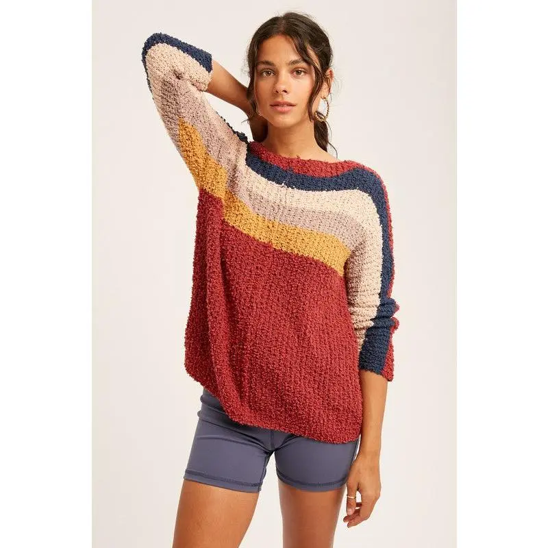 Seryn Popcorn Chenille Sweater