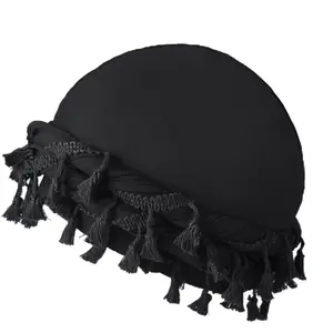 Adjustable Silk Lined Turban for Men & Women - Stylish Halo Cap with Elastic Pre-Tie Design, Perfect for Durag Twist Head Wraps & Beanie for Any Occasion