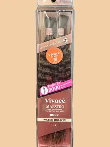 Vivace-Maestro Bulk 18" Water Bulk 4pcs Synthetic Hair for Braids & Locs - Soft Tangle-Free & Lightweight for Boho Styles