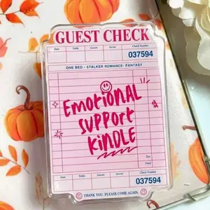 Supportive Guest Check Phone Grip, Bookish Girlie Griptok, Emotional Support Kindle Pop Socket
