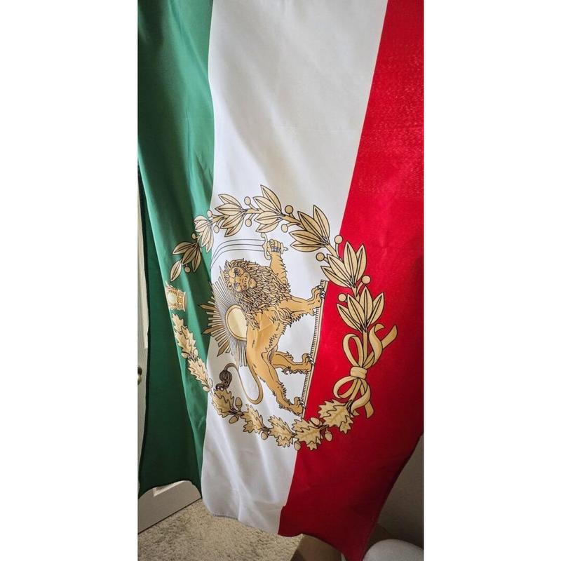 Monarchy Flag IRAN 150x90 cm Polyester Double-Sided Waterproof Lightweight Multicolor Banners Ornaments for Outdoor Display
