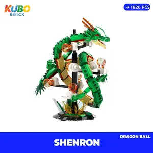 [KUBO-bricks](SHIP FREE)Shenron Dragon Ball Divine Dragon Movie & Game With Lights 9*48*38cm 1826PCS