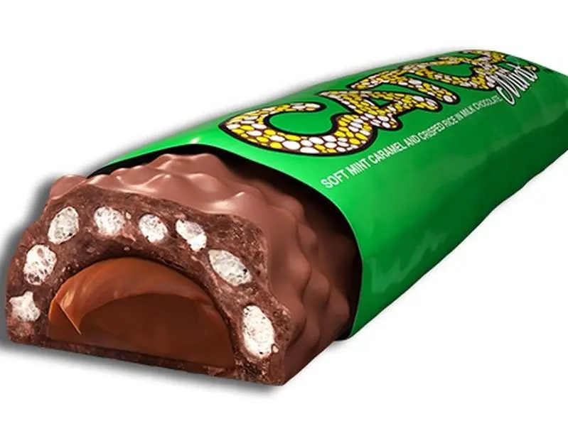 Catch Mint Chocolate Bar - 50g Classic Candy with Chewy Caramel & Crispy Rice in Milk Chocolate - Creamy Flavor & Crunchy Texture - Irish Origin
