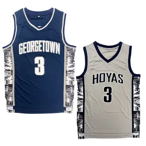 Men Basketball jersey HOYAS GEORGETOWN #3 IVERSON Sewing embroidery cheap high-quality cotton Mesh breathable Fashion Trends Hip hop outdoor sportswear Basketball vest Big size 2025 Gym tops Retro training clothes S-XXL Holiday gifts