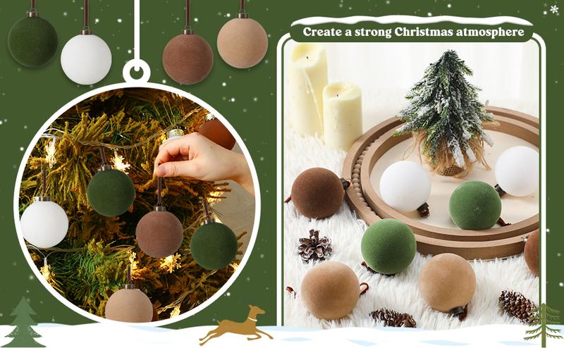 Christmas Clearance Sale Velvet Christmas Ornaments Burgundy Christmas Decor Flocked Christmas Balls Christmas Tree Bows Multicolor Christmas   Decorations for Xmas Tree Wall Front Door Porch Home Holiday Wedding Party Christmas Gifts Navidad Decoración