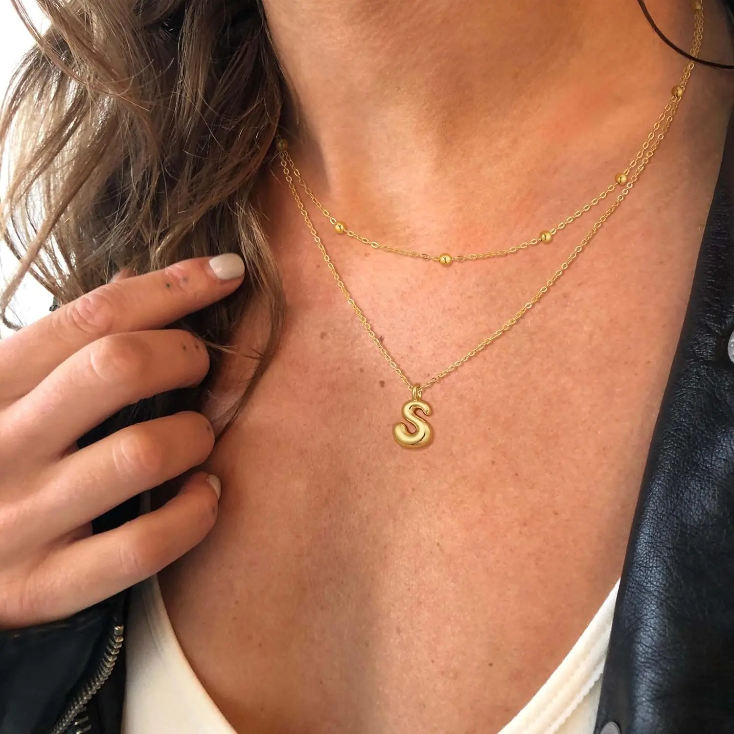 Tewiky Layered Bubble Letter Necklace For Women Balloon Initial Necklaces Personalized A-Z Alphabet Pendant Cute Name Choker Necklace Women Teen Girls Charm Jewelry For Blackfriday Christmas Tewiky Layered Bubble Letter Necklace For Women Balloon Initial Necklaces Personalized A-Z Alphabet Pendant Cute Name Choker Necklace Women Teen Girls Charm Jewelry For Blackfriday Christmas