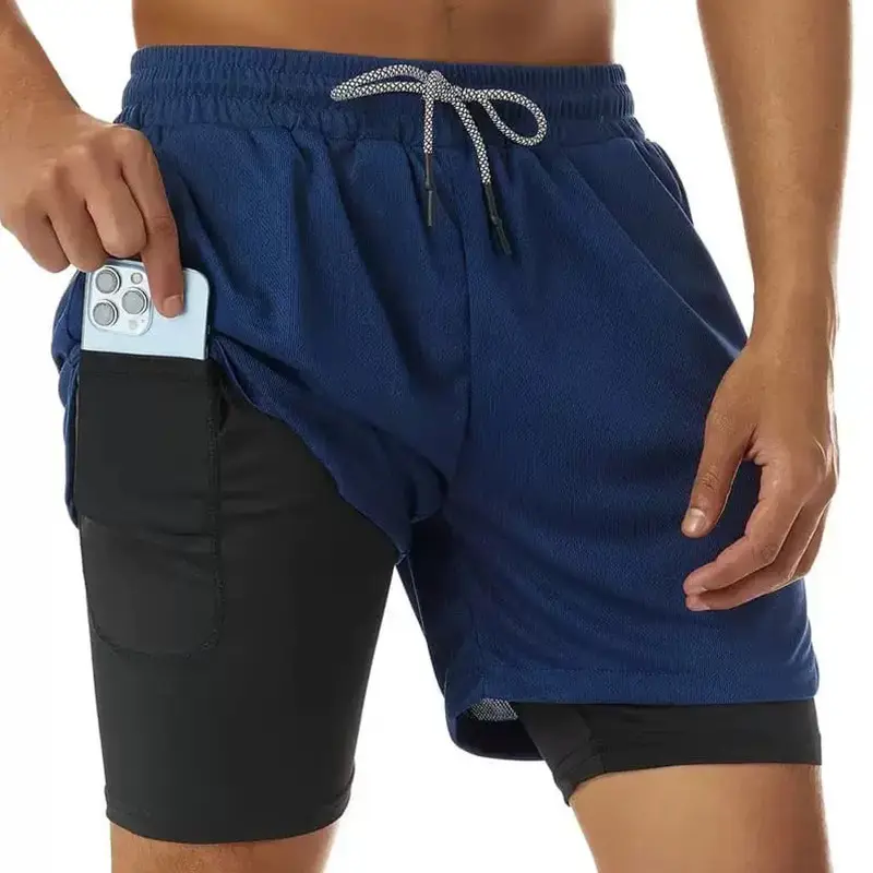 Men’s 7" Swim Trunks 2-in-1 with Compression Liner, Pockets, Drawstring, Stretch Quick-Dry – Gym, Running, Swimming, Hiking, Beach & Pool Swimwear Shorts Summer Swim Bottoms