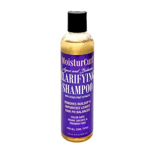 MOISTURCURL Clarifying Shampoo 8oz - Deep Cleansing Detox for 4C Natural Hair | Removes Product Buildup & Hard Water Deposits | With Agave & Babassu Oil | Vegan, Sulfate-Free & High-Porosity Friendly