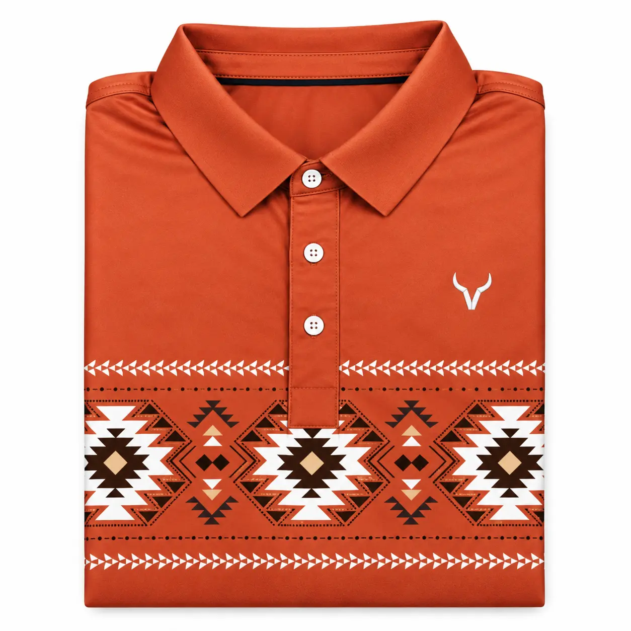 Vexil Brand - Sunset Clay Aztec Polo- Embroidered Logo