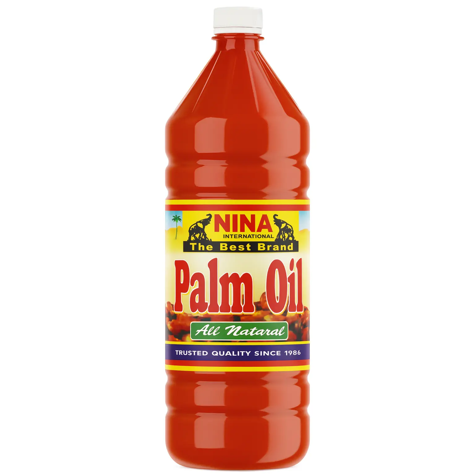 Nina International Natural Vitamin Palm Oil - High Quality Premium Plant Oil, 32oz, Traditional Names: Mmanu Akwu, Epo Pupa, Mwamba, Mbila, Nkuto - Ideal for Salt-Enhanced Cooking, Daily Food Prep, High Quality Oil