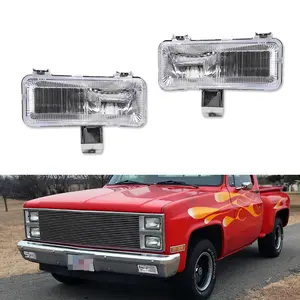 2pcs Chrome Front Turn Signal Park lamps Lights For 1981 1982 Chevy GMC PU Blazer Jimmy,Replace OEM C481820/C481821