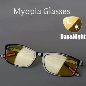 New Trendy Finished Myopia Glasses Unisex Women Men Driving Day&night Minus Eyeglasses Prescription Near Sight Eyewear Diopter