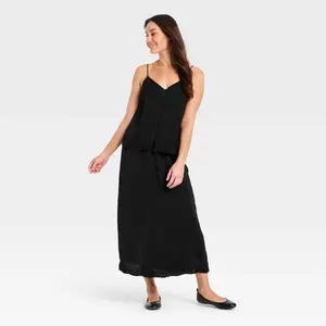 Women's Cutwork Midi A-Line Skirt - Universal