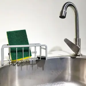 Kitchen Sink Sponge Drain Rack, Household Sink Storage Rack, Sink Sponge Holder, Drain Storage Shelf, Home Organizer for Kitchen Bathroom