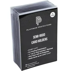 Platinum Protectors Large Semi-Rigid Card Holders for Graded Card Submissions