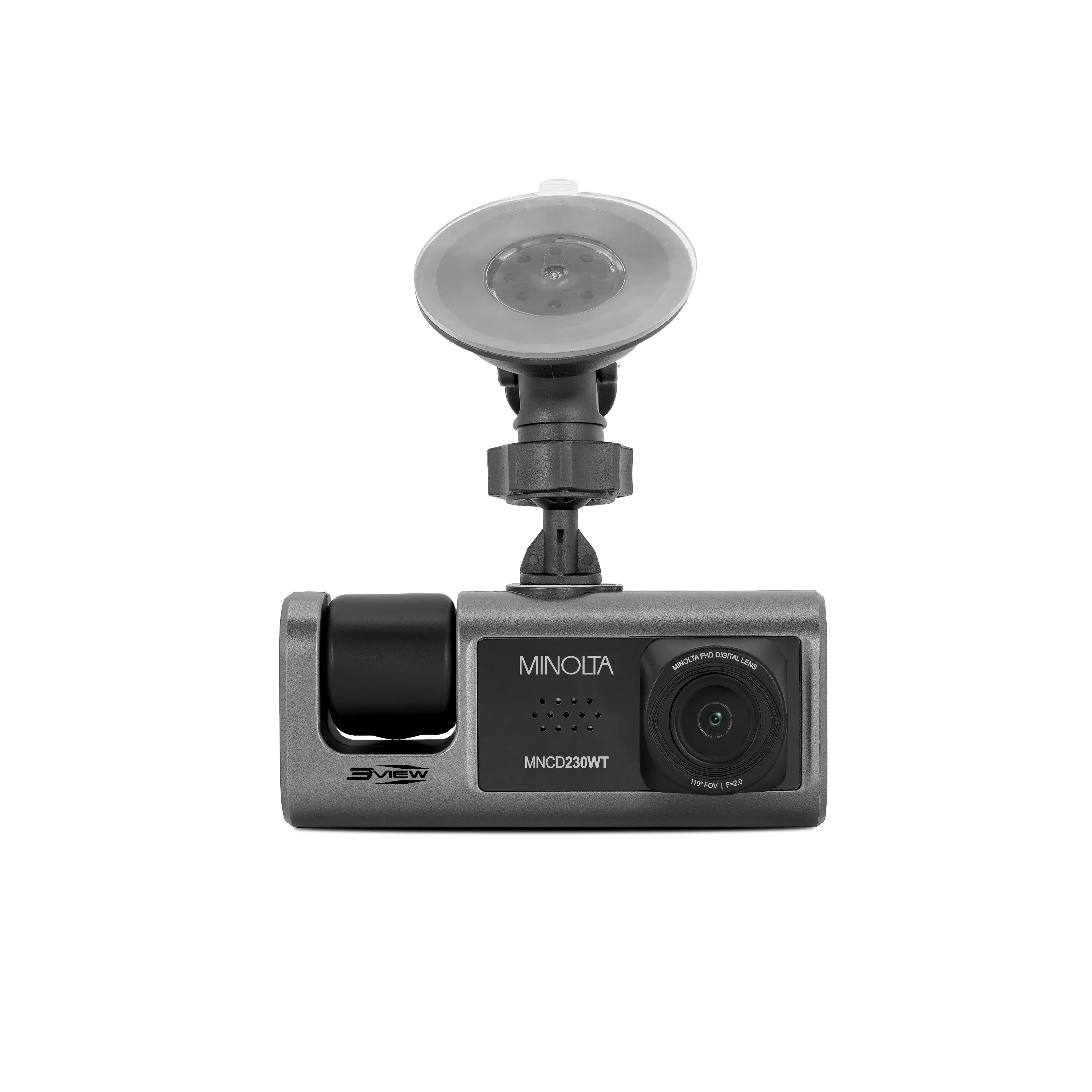 3VIEW MNCD230WT 1080P Dash Camera w/3-Channel Recording with WiFi