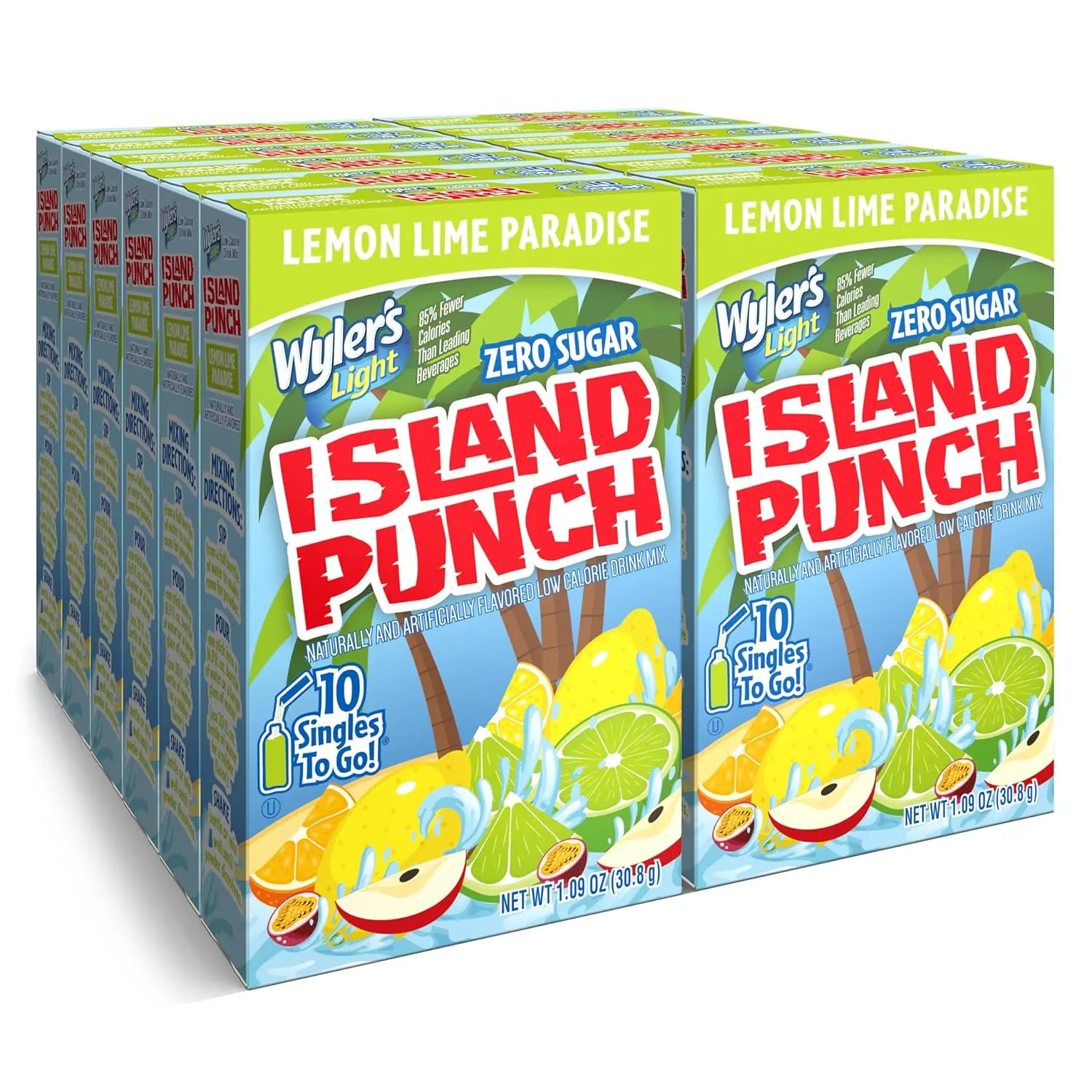 Wyler's Light Island Punch Singles to Go, Variety Pack, Fruity Red Punch, Purple Berry Wave, Berry Jammer and Blue Ocean Breeze, 1 Box (40 Single Servings) – Island Punch Variety Pack
