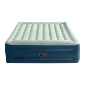 Intex Elevated 18" Pillow Rest Queen Air Mattress with Internal Pump - Off-White/Blue Intex Elevated 18" Pillow Rest Queen Air Mattress with Internal Pump - Off-White/Blue