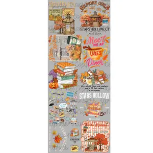 Autumn In SH DTF Transfer Gang Sheet 24.5" wide x 72" long. Direct To Film